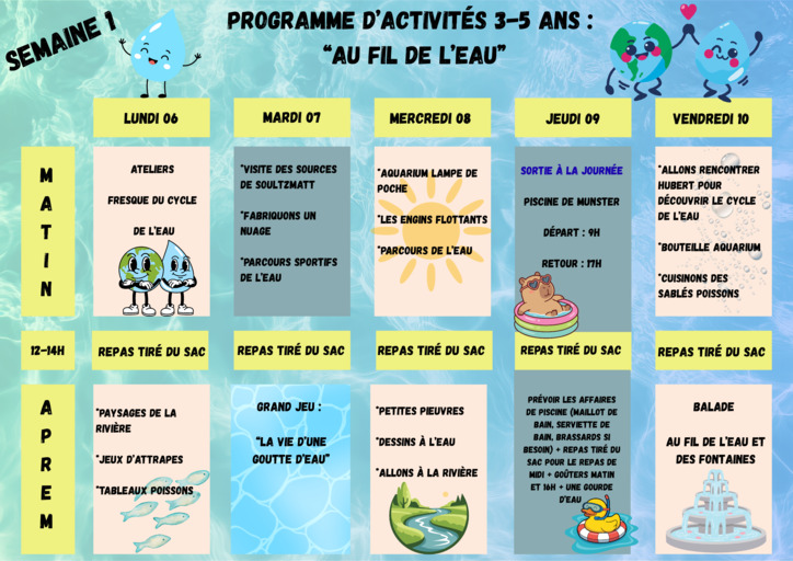 Programme d'activités été 2026 : 3-11 ans