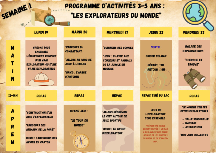 Programme d'activités Toussaint 2026