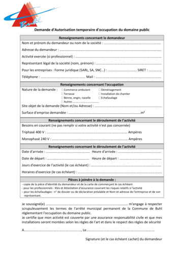 formulaire de demande odp