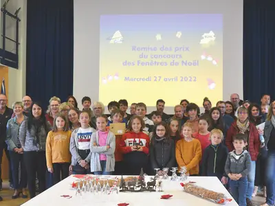 Remise des prix du concours de fenêtres de Noël
