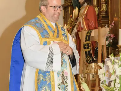 Messe d'action de grâce pour le départ de M. le Curé Mathieu HAMMEL le 8 septembre 2024 à Linthal