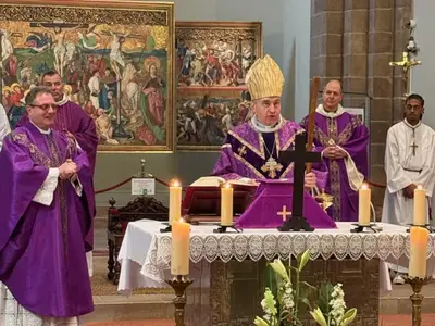 Visite de Monseigneur Delannoy archevêque de Strasbourg 16 mars