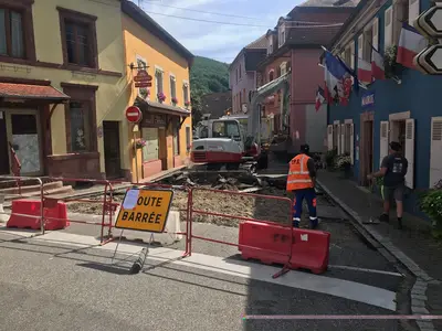 REFECTION DE LA RUE DE LA GARE JUILLET 2019.FIN DES TRAVAUX OCTOBRE 2019