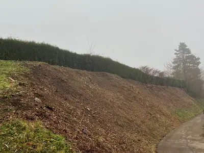Travaux de débroussaillage, terminés butte cimetière, rue du breuel et essai de débroussaillage derrière puit RD 429 -17 decembre