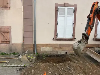 Pose de la chambre télécom